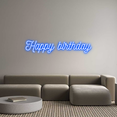 Custom Neon: Happy birthday
