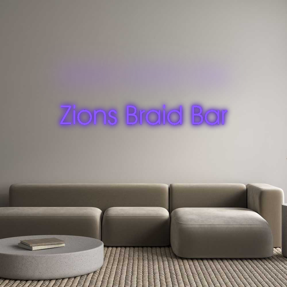 Custom Neon: Zions Braid Bar