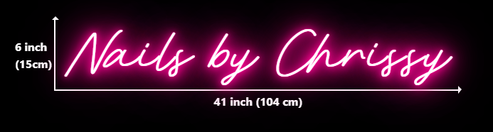 custom neon sign for Christine Carty