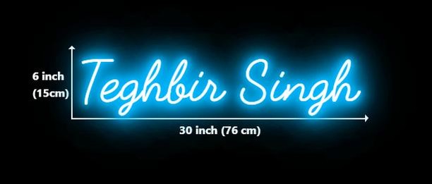 Custom Neon for Teghbir Singh