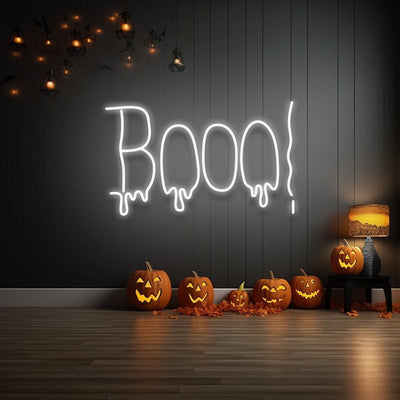BOO LED Halloween neon sign glowing in Neon Colors  – Neon.Outshine