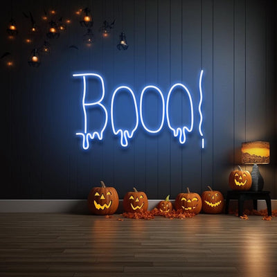 BOO LED Halloween neon sign glowing in Neon Colors  – Neon.Outshine
