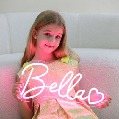 Bella Name Neon sign by Neon.Outshine - perfect for adding a pop of color to any room.