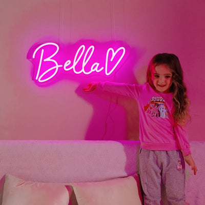 Bella Name Neon sign by Neon.Outshine - perfect for adding a pop of color to any room.