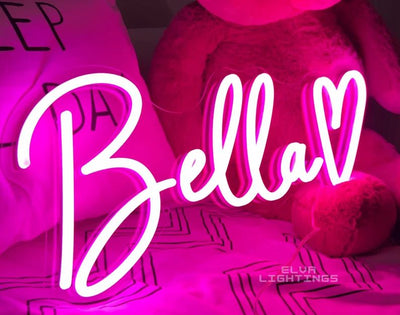Bella Name Neon sign by Neon.Outshine - perfect for adding a pop of color to any room.