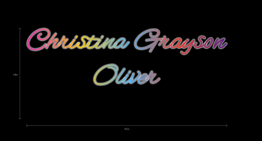 custom Neon sign for Christina Neal