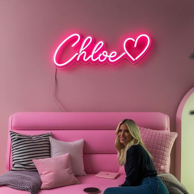 Chloe Name Neon sign by designed for events and décor – by Neon.Outshine.