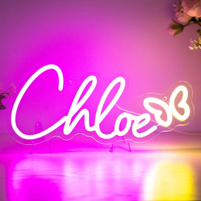 Chloe Name Neon sign by designed for events and décor – by Neon.Outshine.