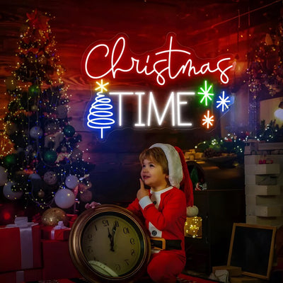 Christmas Time LED Neon Sign by Neon.Outshine - adding cozy holiday ambiance to any space.