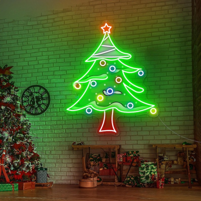 Christmas Tree Neon Sign by Neon.Outshine for festive holiday décor.