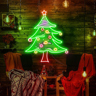 Christmas Tree Neon Sign by Neon.Outshine for festive holiday décor.