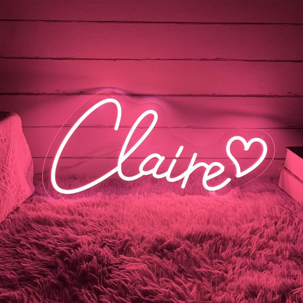 Claire Name Neon Sign by Neon.Outshine 