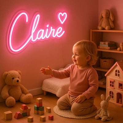 Claire Name Neon Sign - from Neon.Outshine ,adding a personal touch to your space with vibrant neon light.