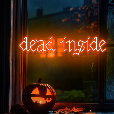 Dead Inside Halloween Neon sign by Neon.Outshine - Perfect for haunted houses, 