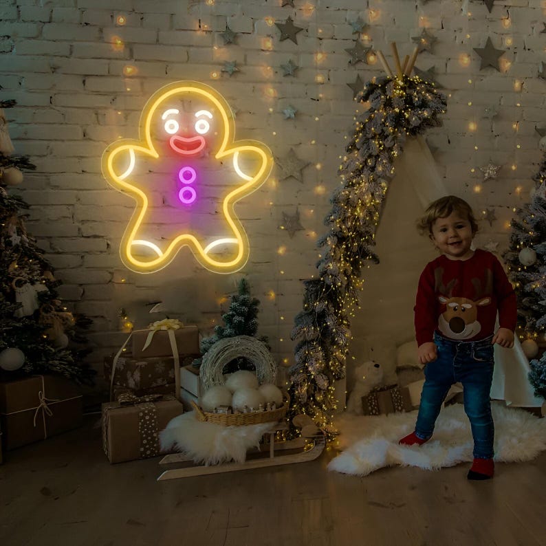 Gingerbread Christmas Neon Sign by Neon.Outshine 