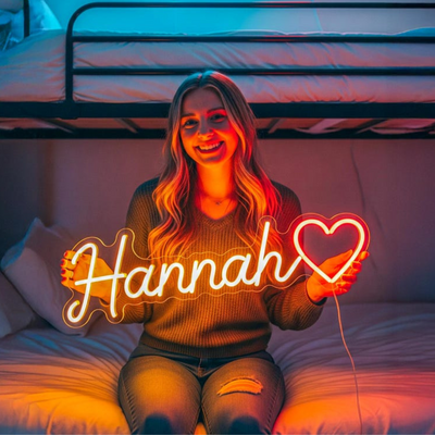 Hannah Name Neon Sign by Neon.Outshine.
