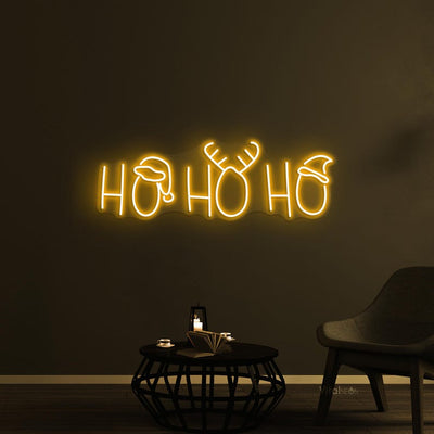 Ho Ho Ho Christmas Neon Sign by Neon.Outshine glowing red and white LED festive wall décor for Christmas parties, cozy homes, shopfronts, and seasonal photo booths.