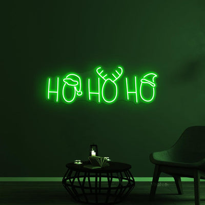 Ho Ho Ho Christmas Neon Sign by Neon.Outshine glowing red and white LED festive wall décor for Christmas parties, cozy homes, shopfronts, and seasonal photo booths.