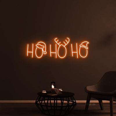 Ho Ho Ho Christmas Neon Sign by Neon.Outshine glowing red and white LED festive wall décor for Christmas parties, cozy homes, shopfronts, and seasonal photo booths.