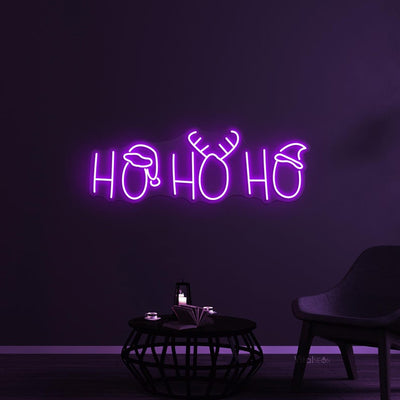 Ho Ho Ho Christmas Neon Sign by Neon.Outshine glowing red and white LED festive wall décor for Christmas parties, cozy homes, shopfronts, and seasonal photo booths.