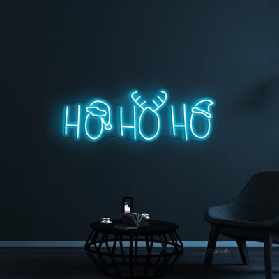 Ho Ho Ho Christmas Neon Sign by Neon.Outshine glowing red and white LED festive wall décor for Christmas parties, cozy homes, shopfronts, and seasonal photo booths.