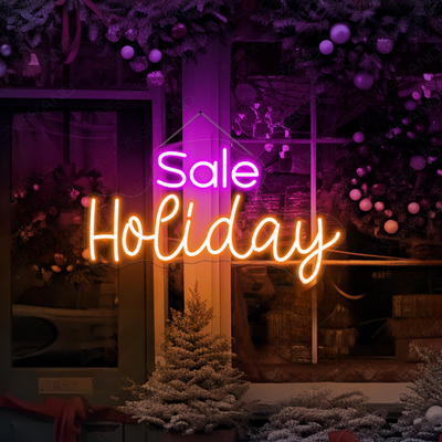 Holiday Sale Christmas Neon Sign by Neon.Outshine glowing in festive LED colors