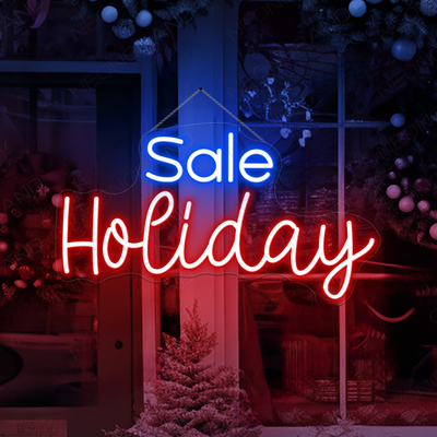 Holiday Sale Christmas Neon Sign by Neon.Outshine glowing in festive LED colors