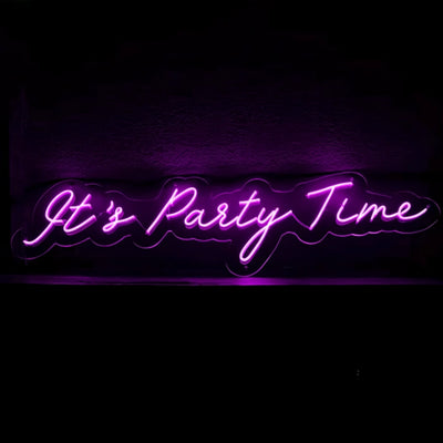 It’s Party Time” LED Neon Sign from Neon.Outshine - Purple 