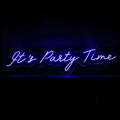 It’s Party Time” LED Neon Sign from Neon.Outshine - Dark Blue 