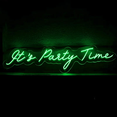 It’s Party Time” LED Neon Sign from Neon.Outshine - Green 