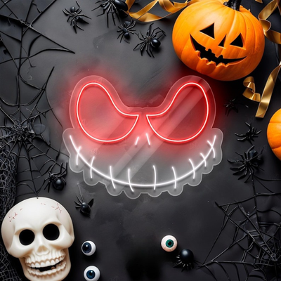 Jack Face Halloween LED Neon Sign from Neon.Outshine  - ideal for Halloween parties