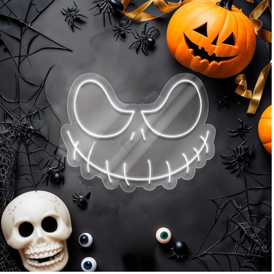 Jack Face Halloween LED Neon Sign from Neon.Outshine  - ideal for Halloween parties