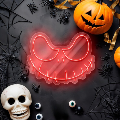 Jack Face Halloween LED Neon Sign from Neon.Outshine  - ideal for Halloween parties