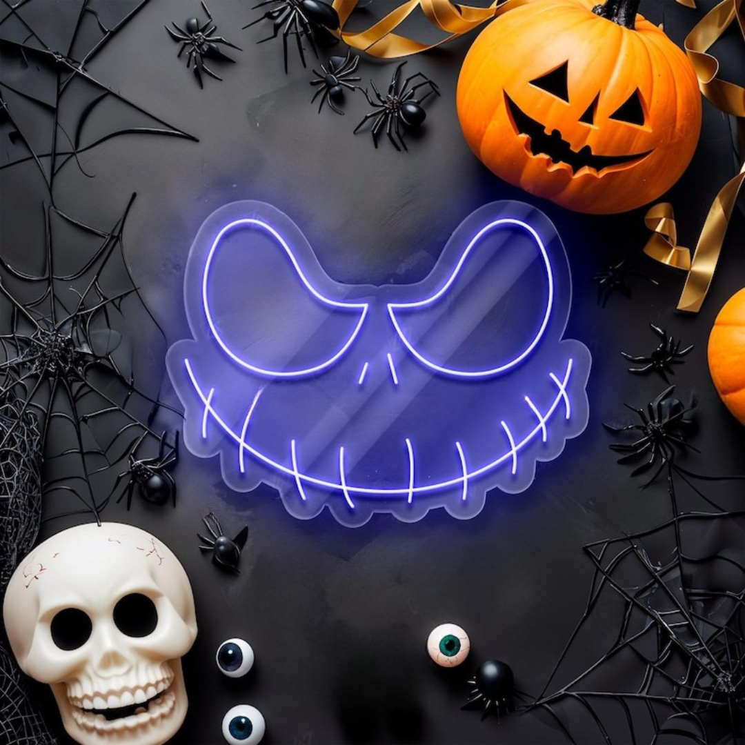 Jack Face Halloween LED Neon Sign from Neon.Outshine  - ideal for Halloween parties