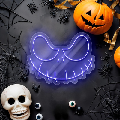 Jack Face Halloween LED Neon Sign from Neon.Outshine  - ideal for Halloween parties