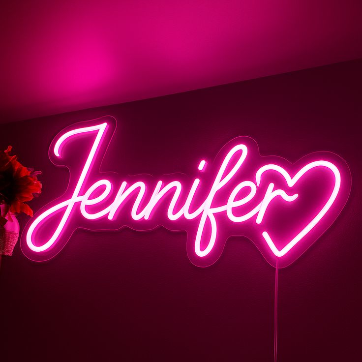 Jennifer name LED neon sign by Neon.Outshine 