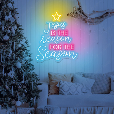 Jesus Is The Reason For The Season Christmas Neon Sign by Neon.Outshine perfect for faith-inspired holiday décor.”