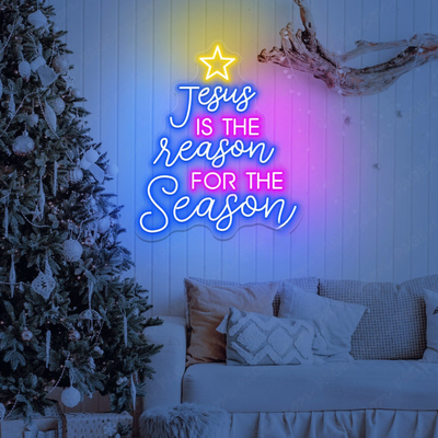 Jesus Is The Reason For The Season Christmas Neon Sign by Neon.Outshine perfect for faith-inspired holiday décor.”