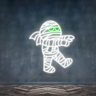 Mummy Halloween LED Neon Sign by Neon.Outshine - glowing in bright LED lights 
