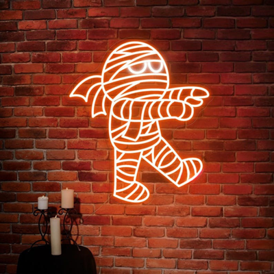 Mummy Halloween LED Neon Sign by Neon.Outshine - glowing in bright LED lights 