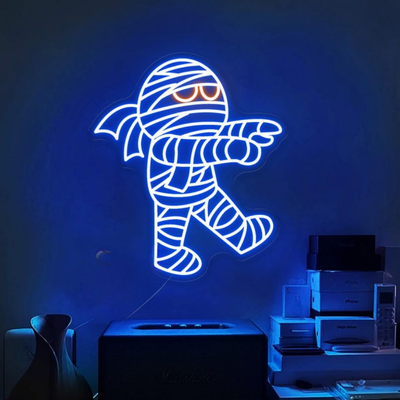 Mummy Halloween LED Neon Sign by Neon.Outshine - glowing in bright LED lights 