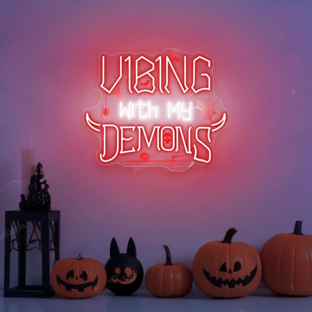 My Demons Halloween Neon sign by Neon.Outshine - Perfect for haunted houses,