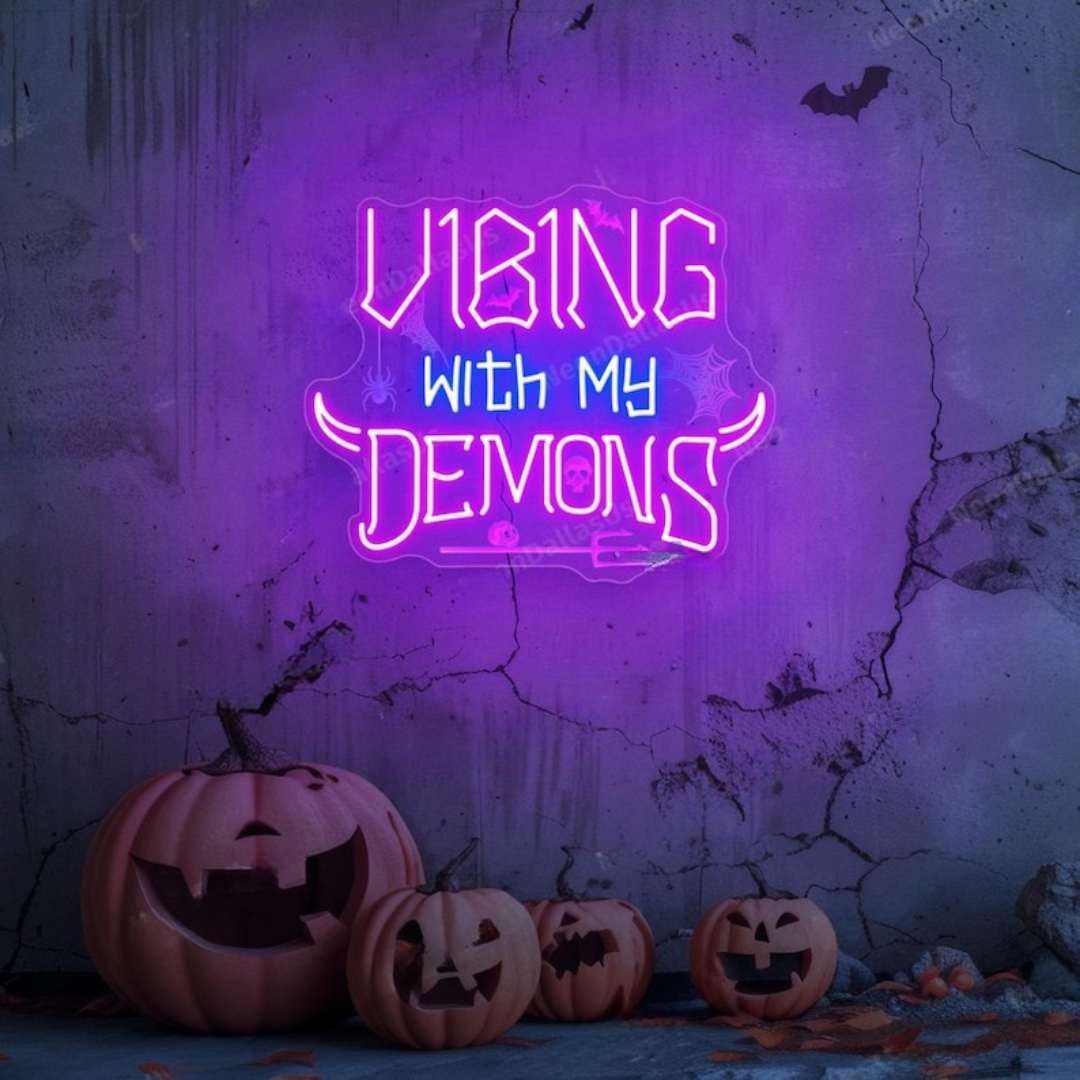 My Demons Halloween Neon sign by Neon.Outshine - Perfect for haunted houses,