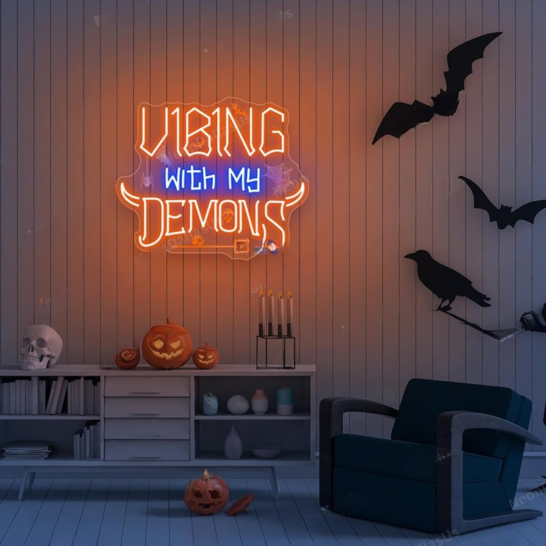 My Demons Halloween Neon sign by Neon.Outshine - Perfect for haunted houses,