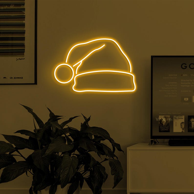 Santa Hat Christmas Neon Sign by Neon.Outshine – festive LED neon light 
