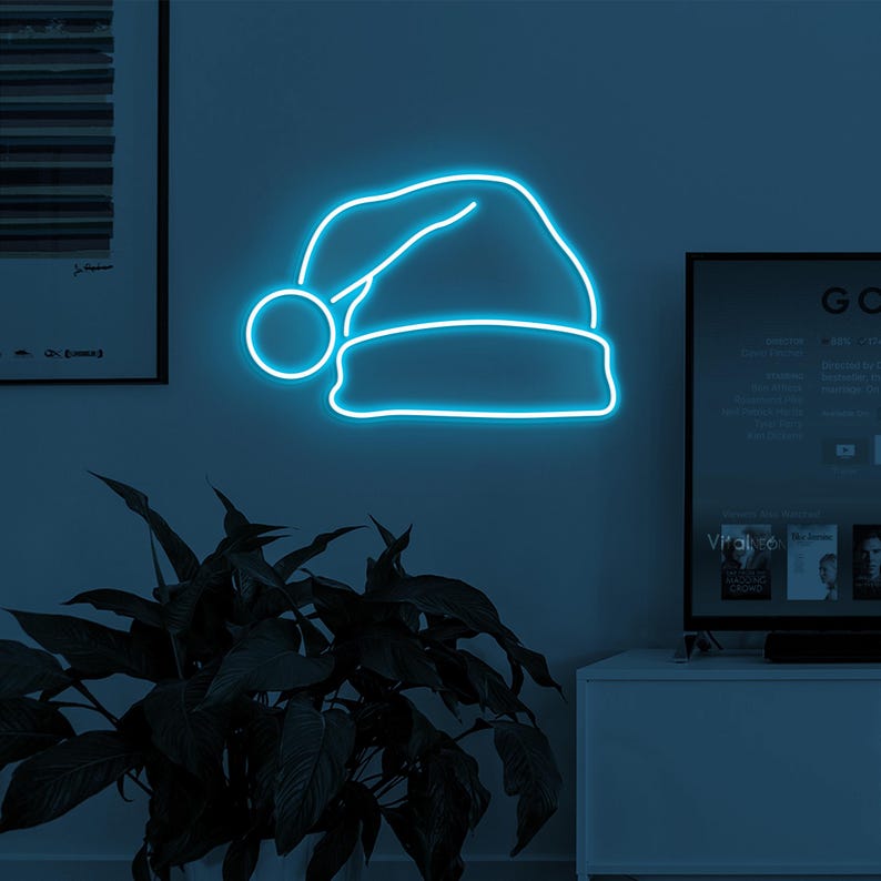Santa Hat Christmas Neon Sign by Neon.Outshine – festive LED neon light 