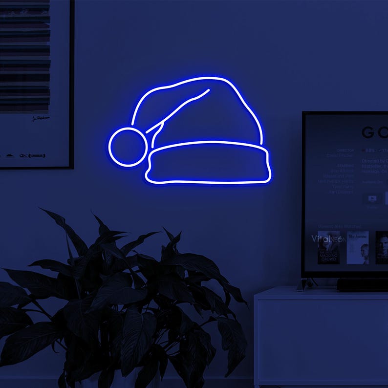 Santa Hat Christmas Neon Sign by Neon.Outshine – festive LED neon light 