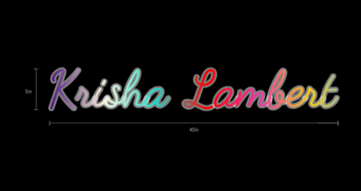 CUSTOM SIGN FOR Krisha Lambert