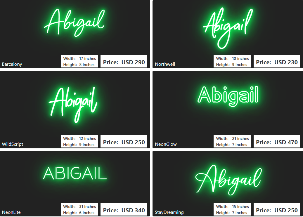 Custom Neon Sign For Barbara Carr