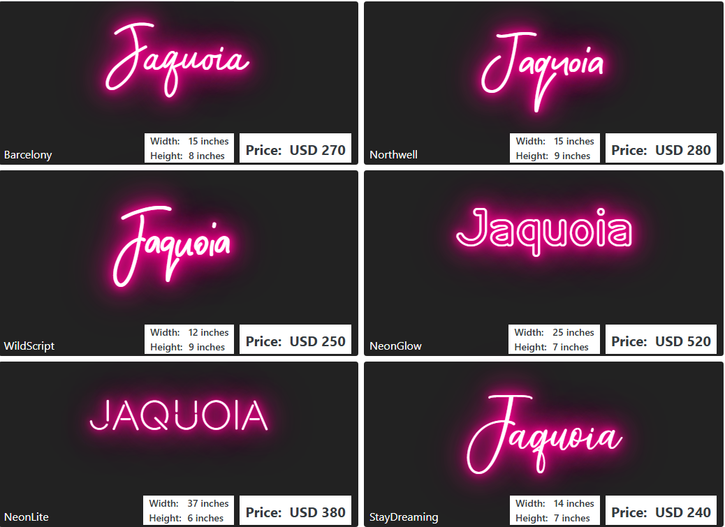Custom Neon Sign For Alishia Williams
